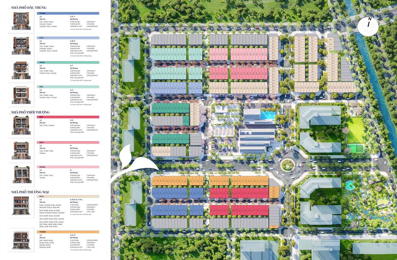 Mặt bằng tổng quan Spring Ville