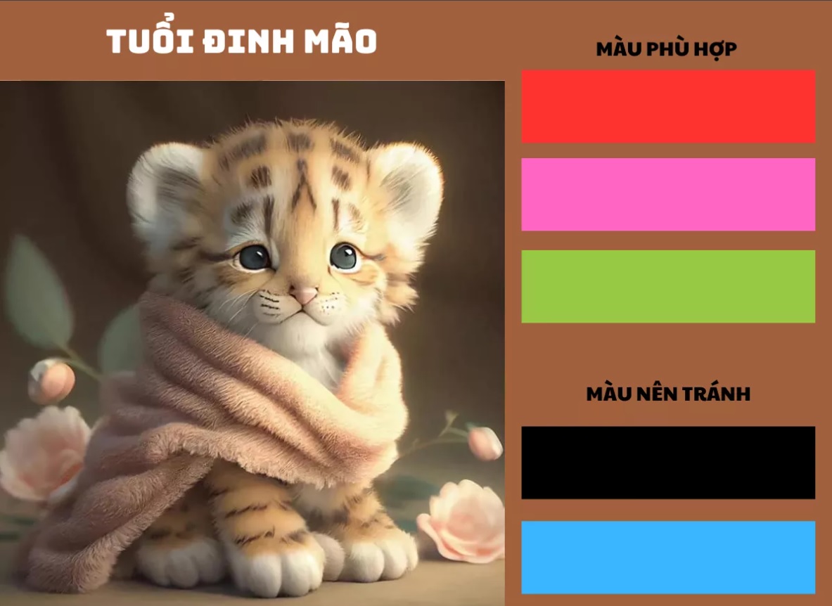 Tuổi Mão mệnh hoả hợp màu gì